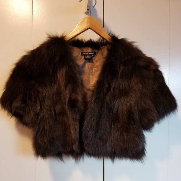 Real Fox Fur Shrug/Bollero/Short Jacket - Picture 1 of 8